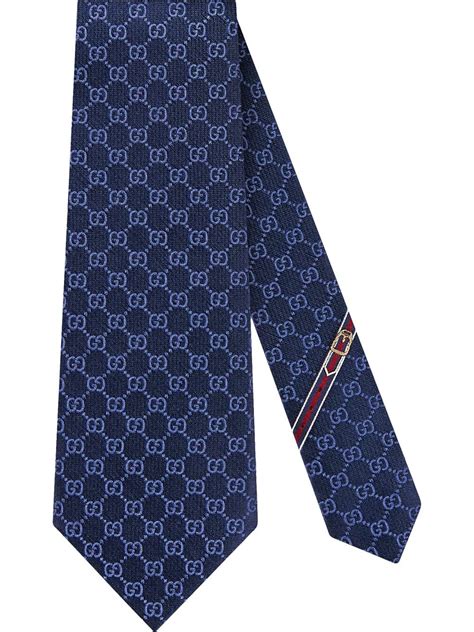 gucci gg pattern silk tie.